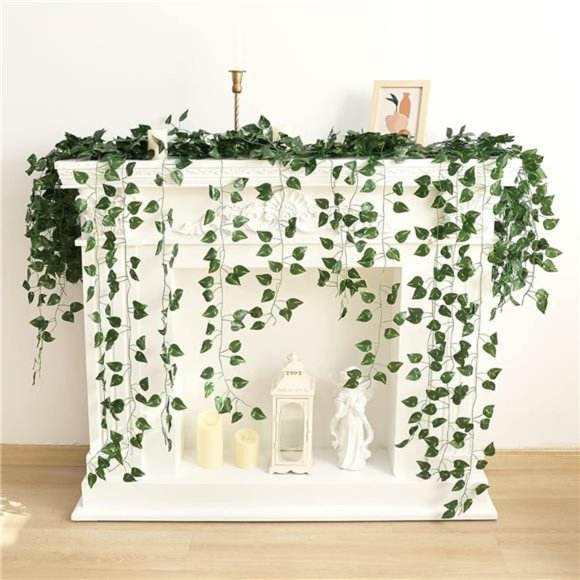 24 Pack 173ft Artificial Ivy Greenery Garland,Fake Vines Hanging Plants Backdrop - Picture 3 of 6